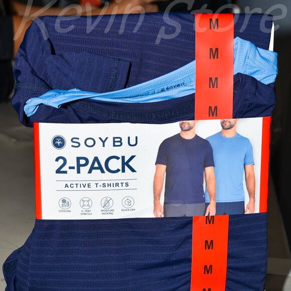 SOYBU  2-PACK  ACTIVE T-SHIRTS  COOLING  4-WAY STRET - Picture 1 of 6